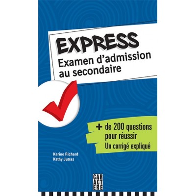  Express - Examen d'admission au secondaire